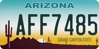 AZ license plate AFF7485