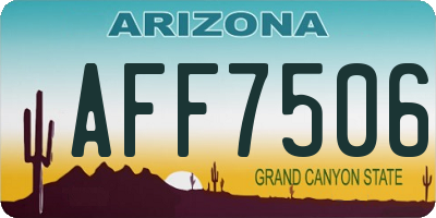 AZ license plate AFF7506