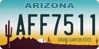 AZ license plate AFF7511