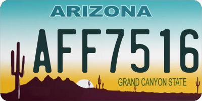 AZ license plate AFF7516