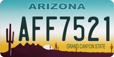 AZ license plate AFF7521