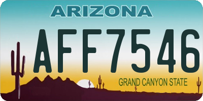 AZ license plate AFF7546