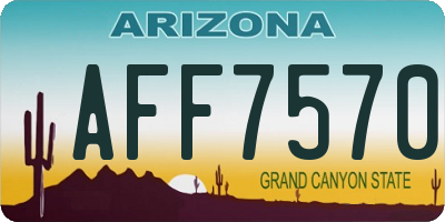 AZ license plate AFF7570