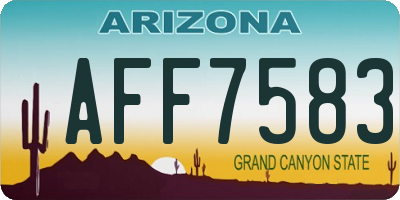 AZ license plate AFF7583
