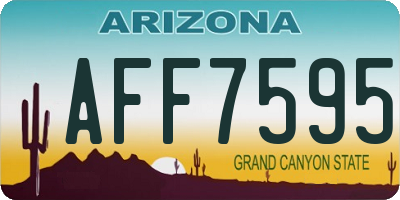 AZ license plate AFF7595