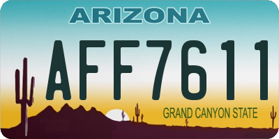 AZ license plate AFF7611