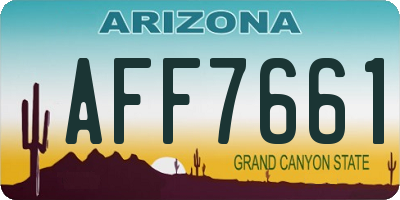 AZ license plate AFF7661