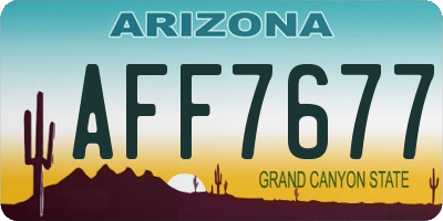 AZ license plate AFF7677