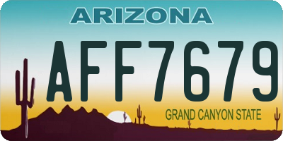 AZ license plate AFF7679