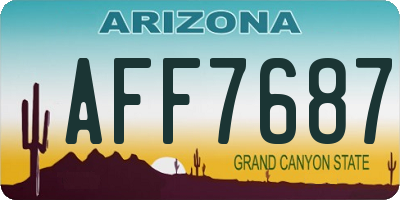 AZ license plate AFF7687