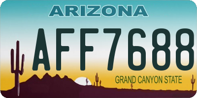 AZ license plate AFF7688