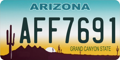 AZ license plate AFF7691