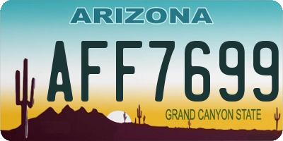 AZ license plate AFF7699