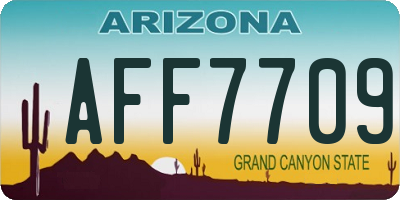 AZ license plate AFF7709