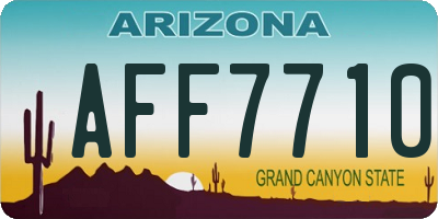 AZ license plate AFF7710