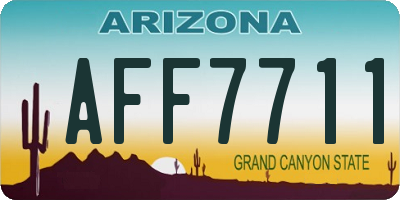 AZ license plate AFF7711