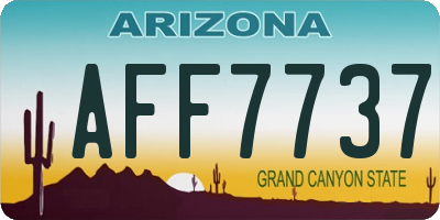 AZ license plate AFF7737