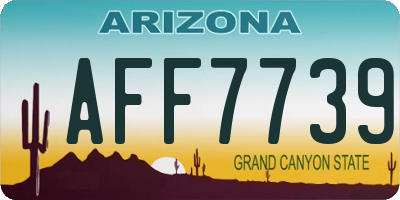AZ license plate AFF7739