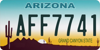 AZ license plate AFF7741