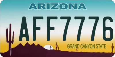 AZ license plate AFF7776
