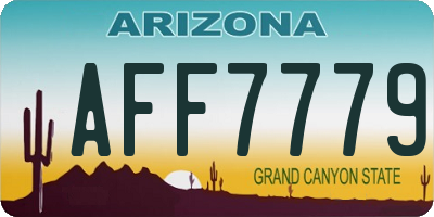 AZ license plate AFF7779