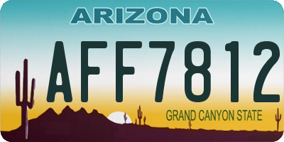 AZ license plate AFF7812