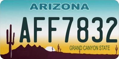 AZ license plate AFF7832