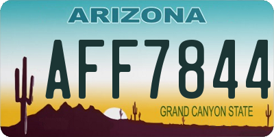 AZ license plate AFF7844