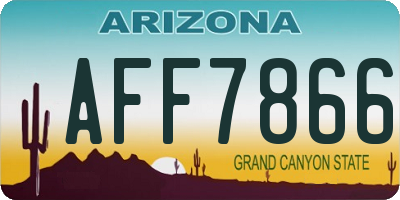 AZ license plate AFF7866