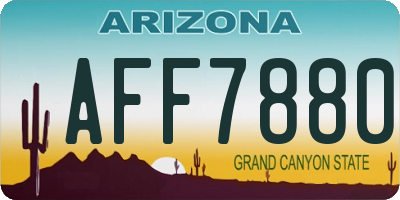 AZ license plate AFF7880