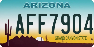 AZ license plate AFF7904