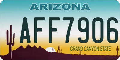 AZ license plate AFF7906