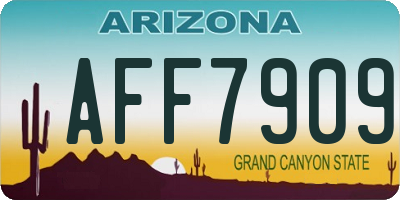 AZ license plate AFF7909