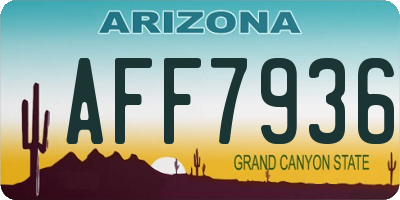 AZ license plate AFF7936