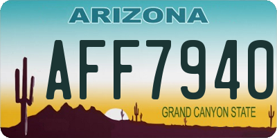 AZ license plate AFF7940