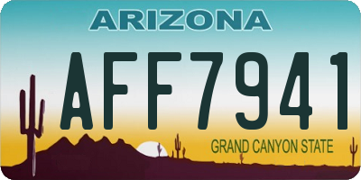 AZ license plate AFF7941