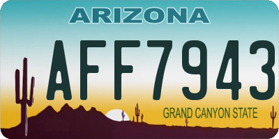 AZ license plate AFF7943