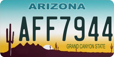 AZ license plate AFF7944