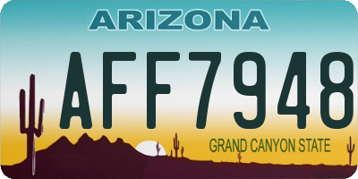 AZ license plate AFF7948