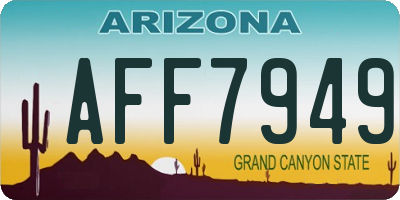 AZ license plate AFF7949