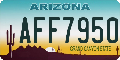 AZ license plate AFF7950