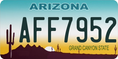AZ license plate AFF7952