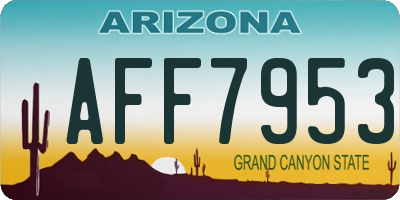 AZ license plate AFF7953