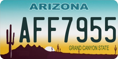 AZ license plate AFF7955