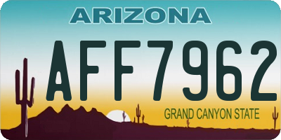 AZ license plate AFF7962