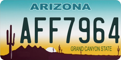 AZ license plate AFF7964