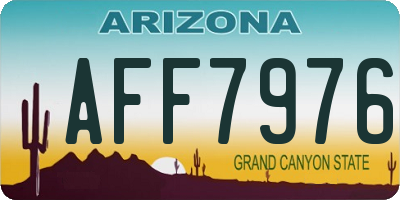 AZ license plate AFF7976