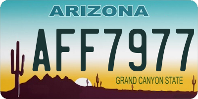 AZ license plate AFF7977