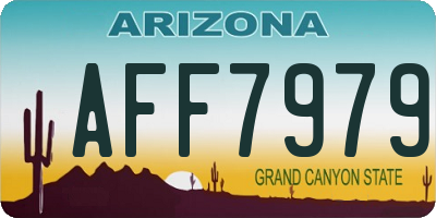 AZ license plate AFF7979