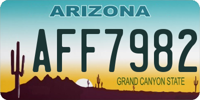 AZ license plate AFF7982